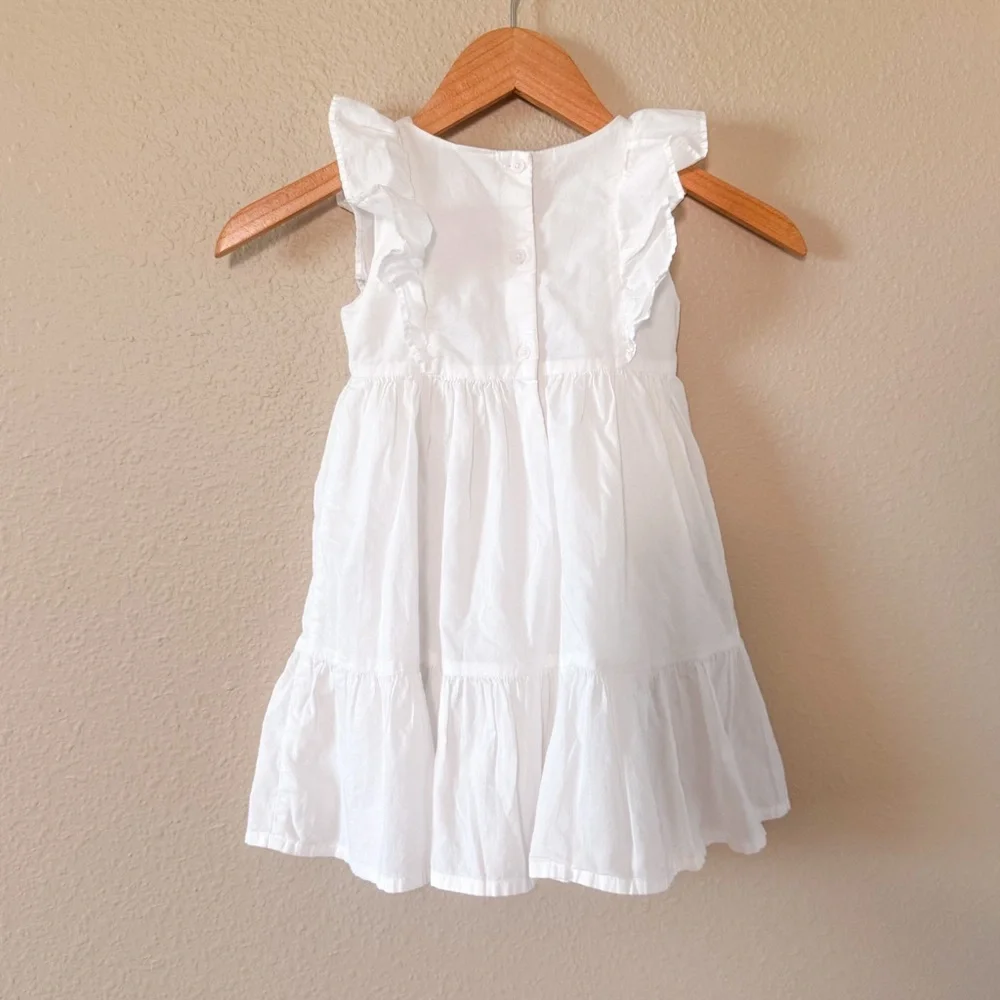 OshKosh B'gosh White Ruffle Tiered Cotton Dress 4